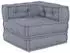 vidaXL Modularer Pouffe grau 70x70x54cm Stoff (4019045)