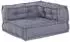 vidaXL Modularer Pouffe grau 70x70x54cm Stoff (4019045)