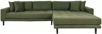 House Nordic Lido Lounge Sofa Ecksofa, olivgr&uuml;ner Stoff, 290x170cm