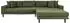 House Nordic Lido Lounge Sofa Ecksofa, olivgrüner Stoff, 290x170cm