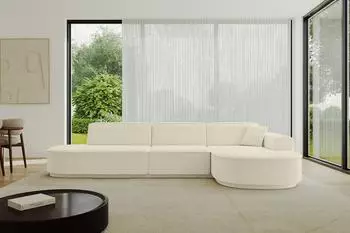 ALTDECOR MARI-L2-v3 Ecksofa L-Form, Boucl&eacute;, beige, 328x171x83cm (800001202143)