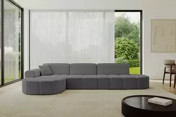 ALTDECOR Livo-L2 Ecksofa L-Form, grau, 337x173cm (800001363341)