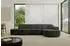 ALTDECOR MARI-L2-v3 Ecksofa L-Form, Velours, schwarz, 328x171x83cm (800001202098)