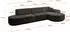 ALTDECOR MARI-L2-v3 Ecksofa L-Form, Velours, schwarz, 328x171x83cm (800001202098)