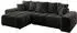 ALTDECOR ENIL-L Ecksofa mit Schlaffunktion und Bettkasten, L-Form, schwarz (800001322024)