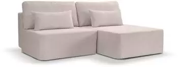 xonox.home Amsterix Schlafsofa L-Form rechts, Cord, grau-beige, 213x95x158cm (4066432026625_110d)