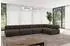 ALTDECOR Samaro-L3 Ecksofa L-Form, 6-Sitzer, 380x190cm, braun (800001609634)