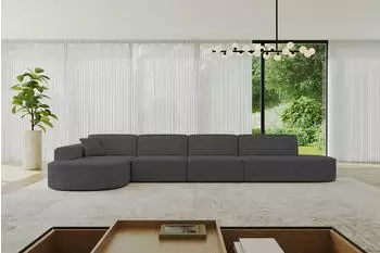 ALTDECOR MARI-L3 Ecksofa L-Form Velvet dunkelgrau 413x171cm (800001592071)