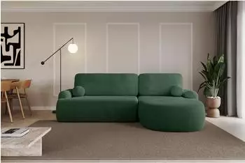 ALTDECOR LIRA-L Ecksofa mit Schlaffunktion und Bettkasten, L-Form, gr&uuml;n, 264x172x89cm (800001420744)