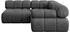 ALTDECOR Mende-L1 Ecksofa L-Form, Velours, dunkelgrau, 190x190x70cm (800001555001)