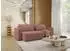 Fun Möbel CHAIRA Ecksofa mit Schlaffunktion, Stoff Curio, rose, Ottomane links
