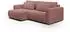Fun Möbel CHAIRA Ecksofa mit Schlaffunktion, Stoff Curio, rose, Ottomane links