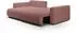 Fun Möbel CHAIRA Ecksofa mit Schlaffunktion, Stoff Curio, rose, Ottomane links
