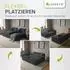 Juskys Coredo Ecksofa mit Ottomane links, Cord, dunkelgrau, 250x155cm
