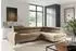 Fun Möbel Toronto Eckschlafsofa Stoff beige, Ottomane rechts