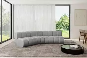 ALTDECOR Montra-L1 Ecksofa L-Form, Textil, hellgrau, 290x174cm (800001570281)