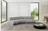ALTDECOR Montra-L1 Ecksofa L-Form, Textil, hellgrau, 290x174cm (800001570281)