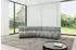 ALTDECOR Montra-L1 Ecksofa L-Form, Textil, hellgrau, 290x174cm (800001570281)
