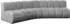 ALTDECOR Montra-L1 Ecksofa L-Form, Textil, hellgrau, 290x174cm (800001570281)