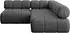 ALTDECOR Samaro-L1 Ecksofa L-Form Velours dunkelgrau 190x190x70cm (800001609467)