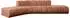 ALTDECOR Solven-L1 Ecksofa L-Form, Velours, apricot, 380x174x70cm (800001593186)