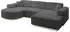 ALTDECOR ARRIO-U1 Wohnlandschaft U-Form, grau, 303x171x83cm (800001617060)