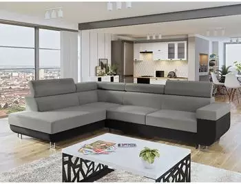 Mirjan24 Fonti Ecksofa mit Schlaffunktion und Bettkasten, L-Form, 253x188cm