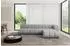 ALTDECOR Darnel-L2 Ecksofa modular L-Form Velours hellgrau 296x177x70cm (800001227764)