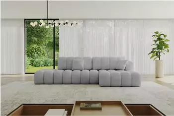 ALTDECOR OLEA-L2-S Ecksofa mit Schlaffunktion und Bettkasten, L-Form, 321x164x75cm, grau (OLEA-L2-S)