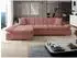 Mirjan24 Montana Cord Ecksofa L-Form, dunkelrosa, 278x161cm, links (Poso 29)