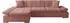 Mirjan24 Montana Cord Ecksofa L-Form, dunkelrosa, 278x161cm, links (Poso 29)