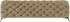 S-Style Möbel Chesterfield-Sofa 3-Sitzer beige Samt, Metallbeine silber, 243x75x100cm