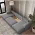 Masseno Savona P Wohnlandschaft U-Form, Kordstoff, grau, Schlaffunktion (SAVONA P POSO 60)
