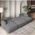 Masseno Savona P Wohnlandschaft U-Form, Kordstoff, grau, Schlaffunktion (SAVONA P POSO 60)