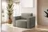 Fun Möbel PALMA XS Sofaset Ecksofa & Sessel, Stoff Noel, grau, Ottomane links