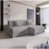 Masseno FIORO Ecksofa L-Form mit Schlaffunktion & Bettkasten, hellgrau (FIORO TILIA 86)