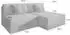 Masseno FIORO Ecksofa L-Form mit Schlaffunktion & Bettkasten, hellgrau (FIORO TILIA 86)