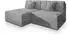 Masseno FIORO Ecksofa L-Form mit Schlaffunktion & Bettkasten, hellgrau (FIORO TILIA 86)