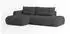 Masseno Fluma L-S Ecksofa Boucle-Stoff grau mit Schlaffunktion (FLUMA L-S QUELLE 92)