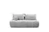 Fun Möbel ANZIA Schlafsofa 3-Sitzer, Stoff Bunny, hellgrau