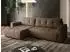 Lookway Aston Ecksofa mit Schlaffunktion und Bettkasten, braun, Textil, 261x143cm (800000990714)