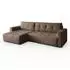 Lookway Aston Ecksofa mit Schlaffunktion und Bettkasten, braun, Textil, 261x143cm (800000990714)