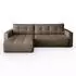 Lookway Aston Ecksofa mit Schlaffunktion und Bettkasten, braun, Textil, 261x143cm (800000990714)