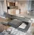 Masseno Siena L-S Wohnlandschaft U-Form mit Schlaffunktion, Velours, braun (MONOLITH 29)