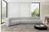 ALTDECOR Karex-L2 Ecksofa L-Form, Bouclé, hellgrau, 399x194cm
