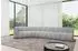 ALTDECOR Karex-L2 Ecksofa L-Form, Bouclé, hellgrau, 399x194cm