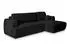 Masseno Senti K R-S Ecksofa L-Form mit Schlaffunktion und Bettkasten, schwarz (SENTI K R-S KRONOS 07)