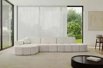 ALTDECOR Livo-L2 Ecksofa L-Form, Textil, cremewei&szlig;, 337x173x79,5cm