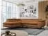 MKS Meble Peter L Ecksofa L-Form mit Schlaffunktion und Bettkasten, orange (Peter L)