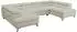 MKS Meble Pablo U Ecksofa U-Form, Schlaffunktion, Chenille creme (800001354232)